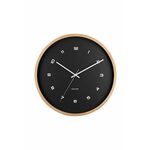 Stenska ura Karlsson Modesta - črna. Stenska ura iz kolekcije Karlsson. Model izdelan iz lesa.