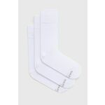 Nogavice Skechers (3-pack) moške, bela barva - bela. Visoke nogavice iz kolekcije Skechers. Model izdelan iz elastičnega materiala. V kompletu so trije pari.