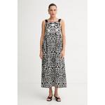 Weekend Max Mara poletna obleka bombažna črna 2615221023600