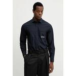 Armani Exchange Bombažna srajca Armani Exchange mornarsko modra XM000959.AF12994