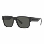Sončna očala Burberry moška, črna barva - črna. Sončna očala iz kolekcije Burberry. Model s enobarvnimi stekli in okvirji iz plastike. Ima filter UV 400.