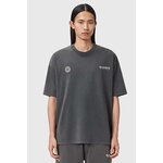 Bombažna kratka majica AllSaints EMBLEM siva M006PE