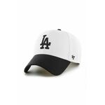 Kapa s šiltom 47 brand MLB Los Angeles Dodgers bela barva, B-SUMTT12WBP-WH - bela. Kapa s šiltom vrste baseball iz kolekcije 47 brand. Model izdelan iz pletenine z nalepko.