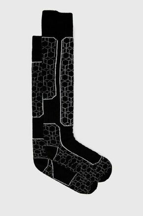 Nogavice Icebreaker Ski+ Medium - črna. Dolge nogavice iz kolekcije Icebreaker. Model izdelan iz termoaktivnega materiala z merino volno.