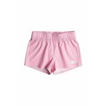 Otroške kratke hlače Roxy RG ESSENTIALS roza barva - roza. Otroške kratke hlače iz kolekcije Roxy. Model izdelan iz enobarvnega materiala.