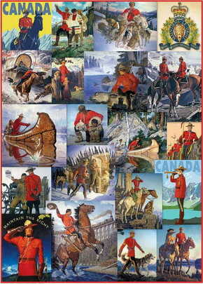 WEBHIDDENBRAND EUROGRAPHICS Sestavljanka Kraljeva kanadska gorska policija - kolaž 1000 kosov