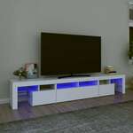 Vidaxl TV omarica z LED lučkami bela 230x36,5x40 cm