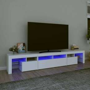 Vidaxl TV omarica z LED lučkami bela 230x36
