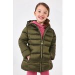 Otroška jakna Mayoral zelena barva - zelena. Otroški jakna iz kolekcije Mayoral. Podložen model, izdelan iz gladke tkanine. Izdelek vsebuje reciklirana vlakna.