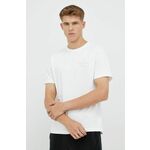 Bombažna kratka majica New Balance bela barva - bela. Ohlapna kratka majica iz kolekcije New Balance. Model izdelan iz tanke, elastične pletenine.