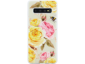 Chameleon Samsung Galaxy S10 - Gumiran ovitek (TPUP) - Yellow Roses