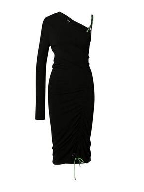 Obleka Karl Lagerfeld črna barva - črna. Obleka iz kolekcije Karl Lagerfeld. Model izdelan iz tanke