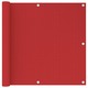 vidaXL Balkonsko platno rdeče 90x600 cm HDPE