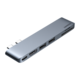 NEW Razdelilnik vrat HUB MacBook Air Pro 2x USB-C HDMI 2x USB 3.0 SD TF PD siva