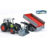 Bruder traktor Class Nectis 267 F z nakladalnikom in priklopnikom