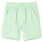 vidaXL Otroške kratke hlače z vrvico svetlo zelene 104