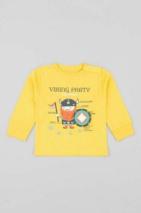 Otroška bombažna majica z dolgimi rokavi zippy rumena barva - rumena. Majica z dolgimi rokavi za dojenčka iz kolekcije zippy. Model izdelan iz udobne pletenine.