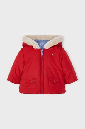 Otroška dvostranska jakna Mayoral Newborn rdeča barva - rdeča. Jakna iz kolekcije Mayoral Newborn. Podloženi model izdelan iz iz kombinacije gladkega in vzorčastega blaga.