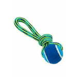 Kruuse Pasja igrača BUSTER Loop s teniško žogico modra/zelena 18cm