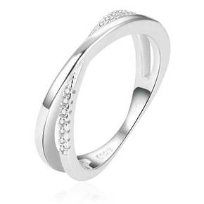 Beneto Očarljiv dvojni prstan iz srebra AGG225 (Obseg 56 mm) srebro 925/1000