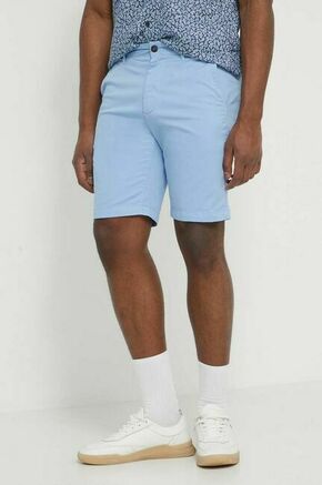 Kratke hlače Boss Orange moški - modra. Kratke hlače iz kolekcije Boss Orange. Model izdelan iz gladke tkanine. Model iz izjemno udobne tkanine z visoko vsebnostjo bombaža.