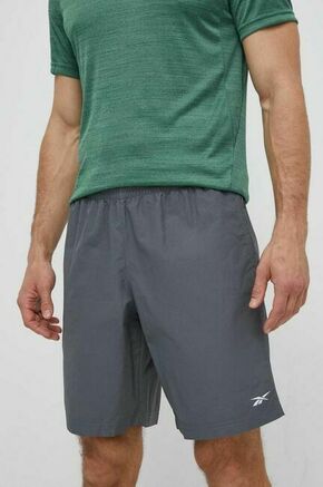 Kratke hlače za vadbo Reebok Identitiy Training siva barva