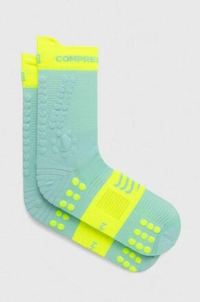 Nogavice Compressport Pro Racing Socks v4.0 Trail XU00048B - turkizna. Dolge nogavice iz kolekcije Compressport. Model izdelan iz materiala