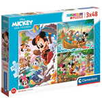 Clementoni Sestavljanka Mickey Mouse in prijatelji, 3 x 48 delov