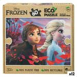 otroške puzzle frozen dvostransko 60 kosi 70 x 1,5 x 50 cm (12 kosov)