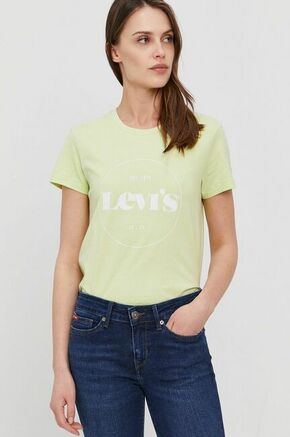 T-shirt Levi's zelena barva - zelena. T-shirt iz kolekcije Levi's. Model izdelan iz tanke