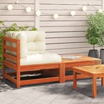 vidaXL Vrtni kotni kavč z blazinami in stolčkom za noge