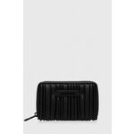 Denarnica Karl Lagerfeld ženski, črna barva - črna. Srednje velika denarnica iz kolekcije Karl Lagerfeld. Model izdelan iz ekološkega usnja. Model je enostaven za čiščenje in vzdrževanje.