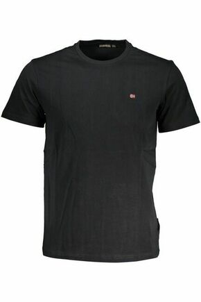 Bombažna kratka majica Napapijri črna barva - črna. Lahkotna kratka majica iz kolekcije Napapijri. Model izdelan iz tanke