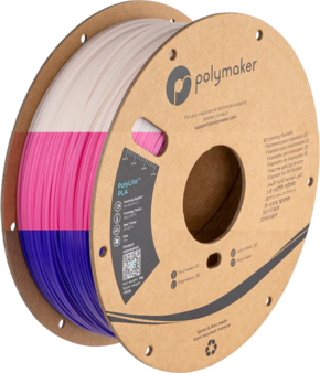 Polymaker PolyLite PLA Temperature Color Change Purple/Pink/Translucent - 1