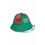 Otroški klobuk Mini Rodini zelena barva - zelena. Otroški klobuk iz kolekcije Mini Rodini. Model z ozkim robom, izdelan iz vzorčastega materiala.
