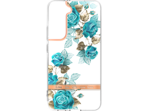 Chameleon Samsung Galaxy S21 FE - Gumiran ovitek (TPUP) - Flowers - moder