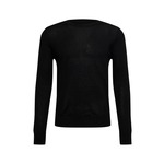 Volnen pulover Samsoe Samsoe moški, črna barva - črna. Pulover iz kolekcije Samsoe Samsoe. Model izdelan iz tanke pletenine. Zaradi svoje visoke termoregulacijske sposobnosti vam volna pomaga ohranjati toploto, ko je hladno, in svežino, ko je toplo.