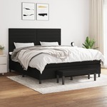 Box spring postelja z vzmetnico črna 180x200 cm blago - vidaXL - črna - 13,95 - 180 x 200 cm - vidaXL
