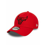 Bombažna bejzbolska kapa New Era rdeča barva, CHICAGO BULLS - rdeča. Kapa s šiltom vrste baseball iz kolekcije New Era. Model izdelan iz tkanine z nalepko.
