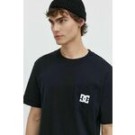Bombažna kratka majica DC moška, črna barva, ADYZT05377 - črna. Kratka majica iz kolekcije DC, izdelana iz tanke, elastične pletenine. Model iz zračne bombažne tkanine.