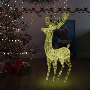 VidaXL XXL božični jelen iz akrila 250 LED lučk 180 cm toplo bel