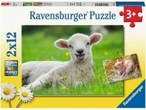 Ravensburger Puzzle Živali na kmetiji 2x12 kosov