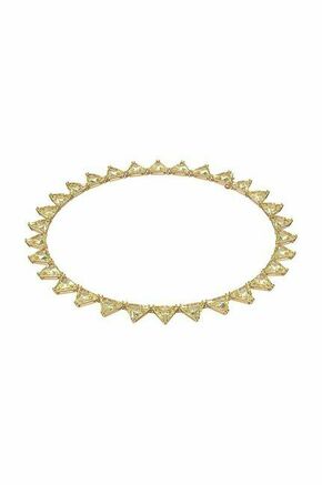 Ogrlica Swarovski zlata barva - zlata. Ogrlice iz kolekcije Swarovski. Model s kristalnim ornamentom izdelan iz kovine.