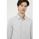 Bombažna srajca Armani Exchange moška, siva barva - siva. Srajca iz kolekcije Armani Exchange, izdelana iz enobarvne tkanine. Model iz izjemno udobne bombažne tkanine.
