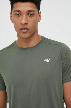 Kratka majica za tek New Balance Accelerate zelena barva - zelena. Kratka majica za tek iz kolekcije New Balance. Model izdelan iz hitrosušečega materiala.