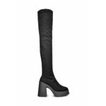 Elegantni škornji Altercore Daphne Faux Suede ženski, črna barva - črna. Elegantni škornji iz kolekcije Altercore. Model izdelan iz imitacije semiša.