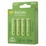 GP ReCyko HR6 (AA) polnilna baterija, 2600 mAh, 4 kosi