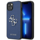 Guess GUHCP13SSA4GSBL iPhone 13 mini 5,4", modri/črni trdi ovitek Saffiano 4G, kovinski logotip