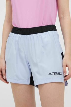 Športne kratke hlače adidas TERREX ženski - modra. Športne kratke hlače iz kolekcije adidas TERREX. Model izdelan iz materiala