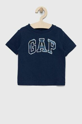Otroška bombažna kratka majica GAP mornarsko modra barva - mornarsko modra. Otroški Lahkotna kratka majica iz kolekcije GAP. Model izdelan iz tanke